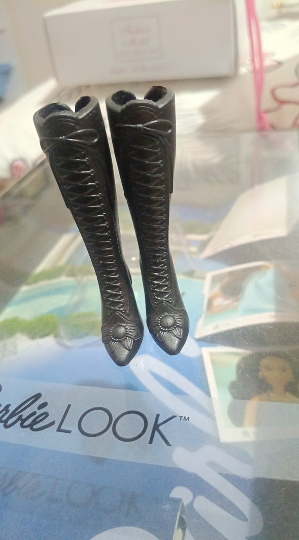 Siyah Yılan Desenli Dizüstü Botlar - Görsel 3