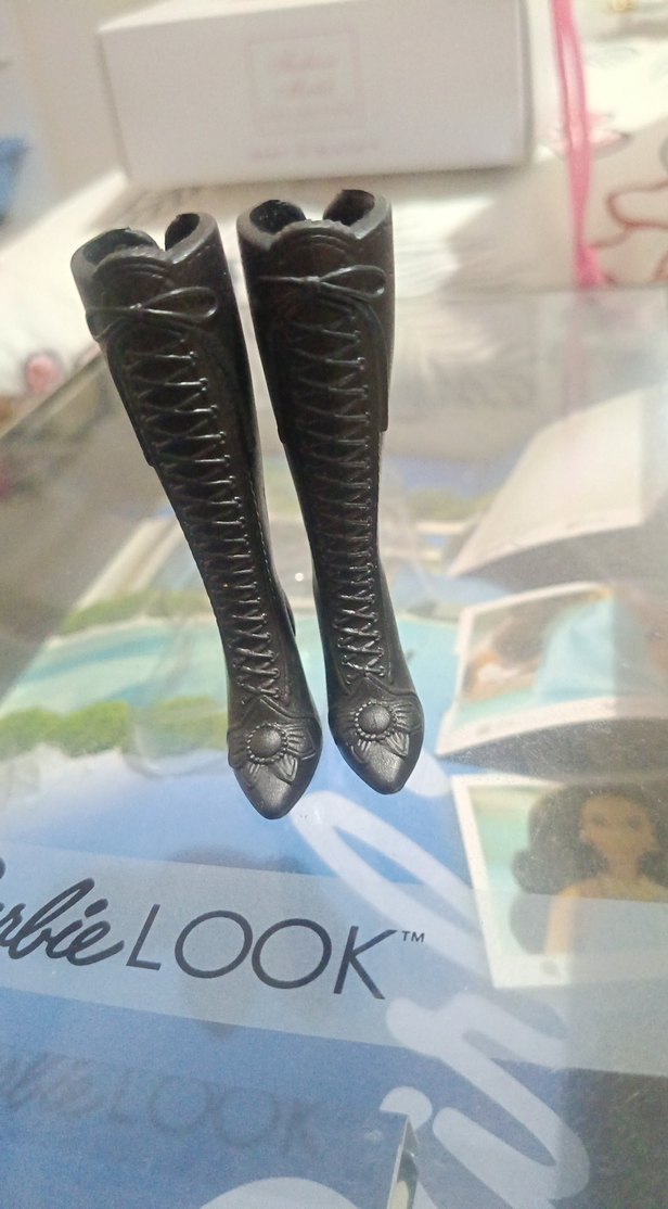 Siyah Yılan Desenli Dizüstü Botlar - Görsel 2