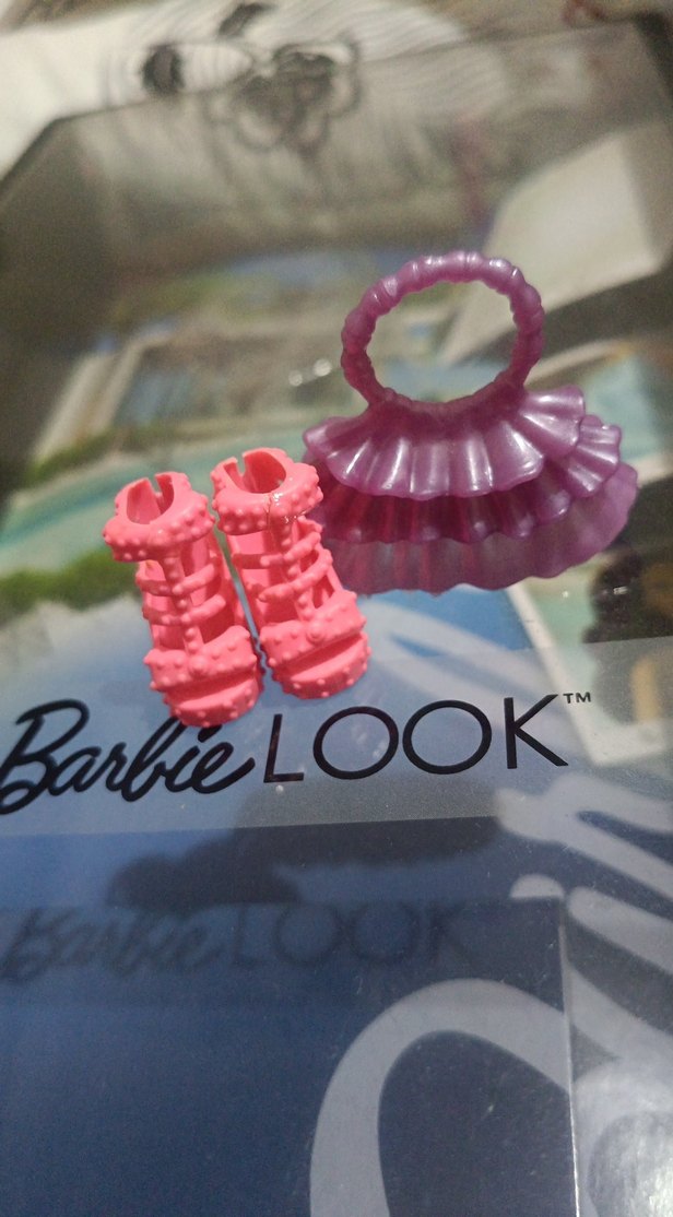 Barbie pembe oyuncak çanta ve bot seti - Görsel 2