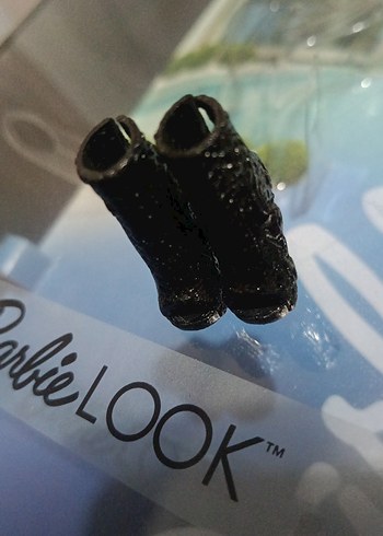 Kızlar için Siyah Pullu Yılan Desenli Goth Bot - Görsel 2