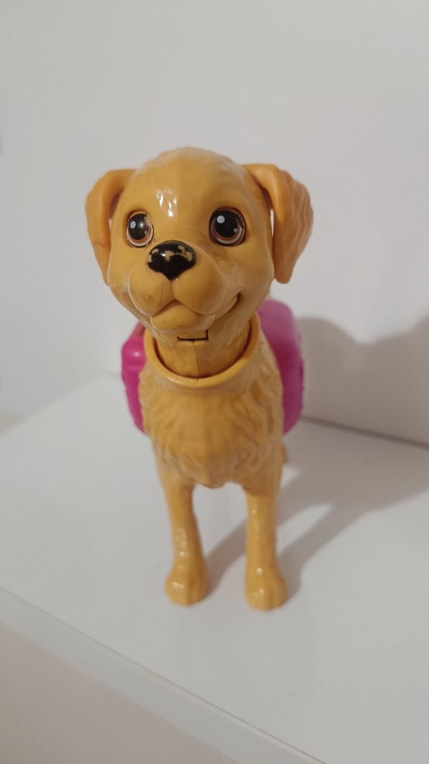 Pembe Sırt Çantalı Pastel Köpek Figürü - Görsel 2