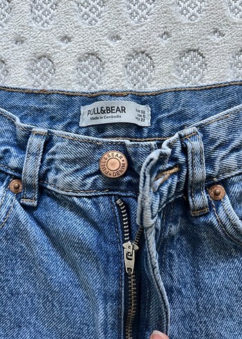 32 Beden mavi Renk Mavi Salaş Kesim Mom jean Kadın Denim Pantolon