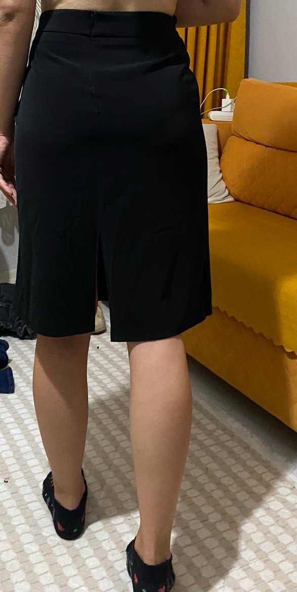 Siyah Drapeli Midi Etek - Görsel 2