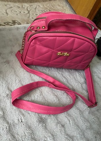 Pembe Fermuarlı Kadın Çanta - Görsel 3