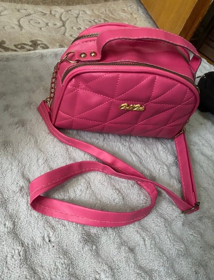 Pembe Fermuarlı Kadın Çanta - Görsel 3