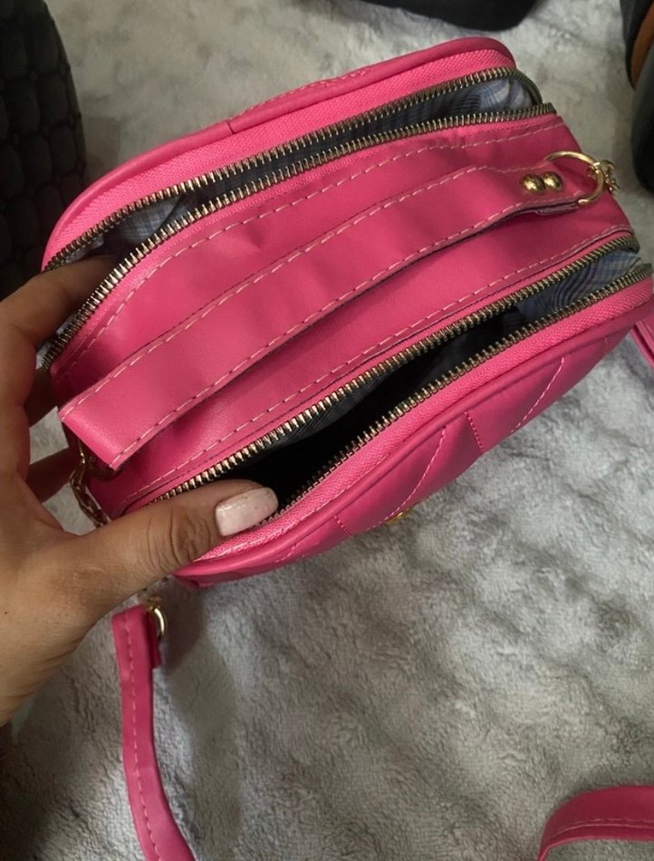 Pembe Fermuarlı Kadın Çanta - Görsel 2