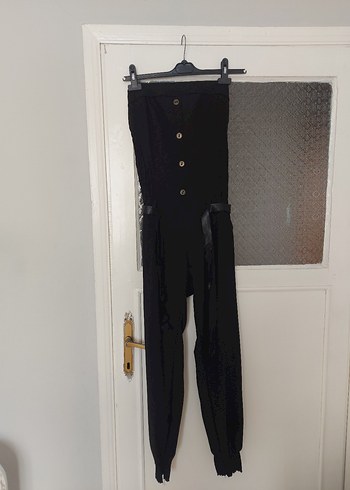 Kadın Siyah Uzun Tulum - Görsel 7