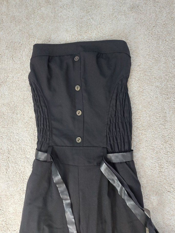 Kadın Siyah Uzun Tulum - Görsel 2