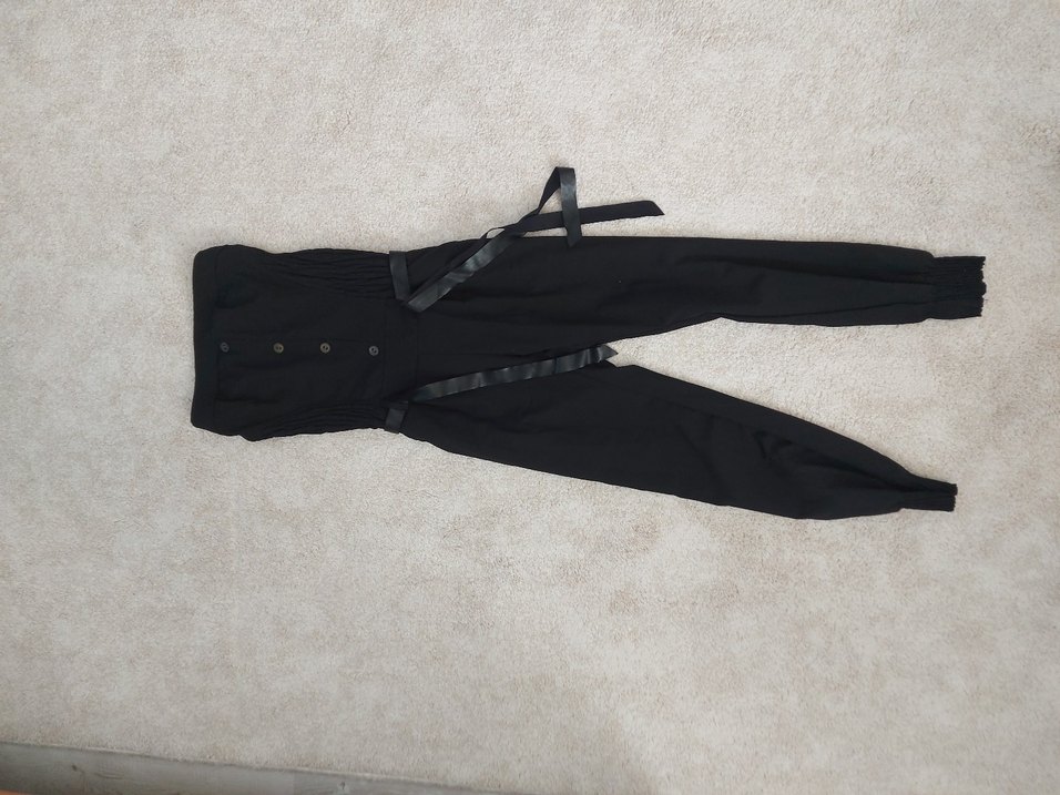 Kadın Siyah Uzun Tulum - Görsel 4