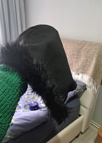 Uzun Siyah Düğmeli Goth Kadın Kaban - Görsel 6