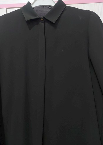 haki yeşil  kumaş gömlek tesettür - Görsel 3