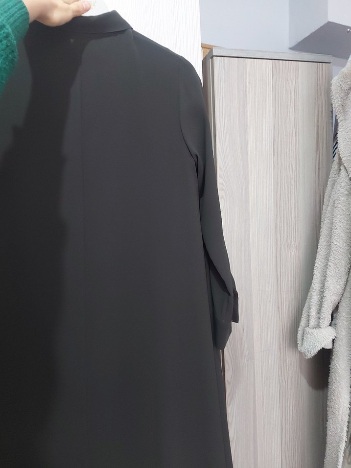 haki yeşil  kumaş gömlek tesettür - Görsel 5