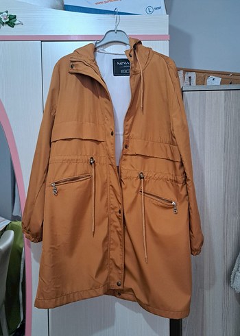 Kadın Kahverengi Kapüşonlu Uzun Ceket - Görsel 4