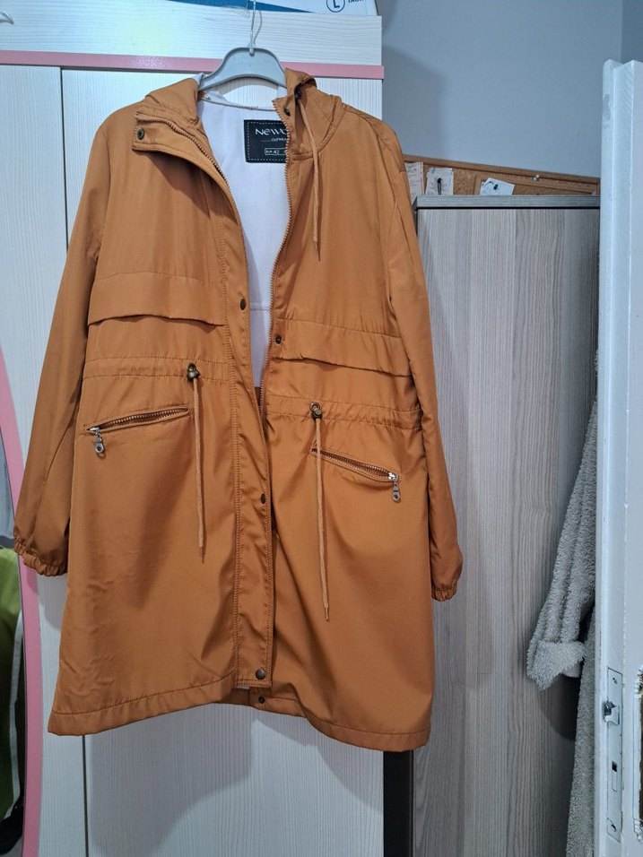 Kadın Kahverengi Kapüşonlu Uzun Ceket - Görsel 3