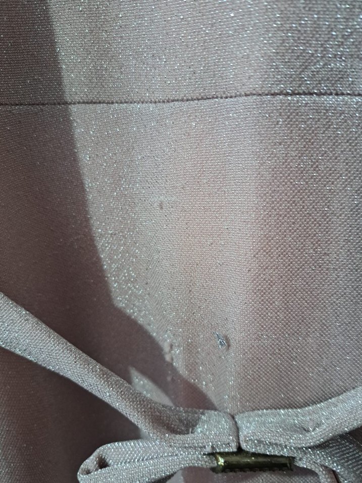 toz pembe Uzun Kollu Piliseli Kadın Elbise - Görsel 4