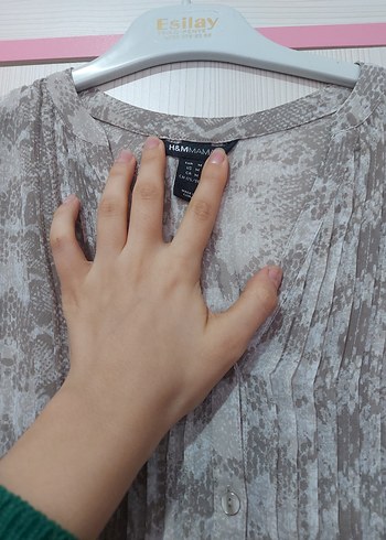 Bej Yılan Desenli Bohem Kadın Bluz - Görsel 7