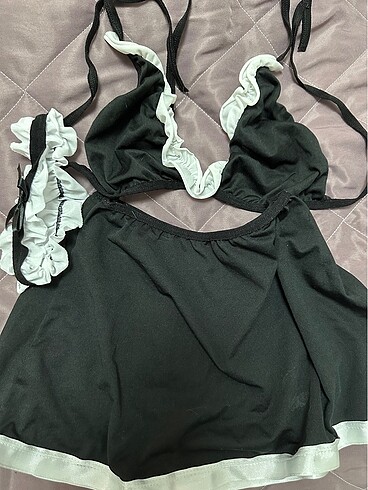 Diğer Fantezi temizlikçi iç giyim bralet etek babydoll