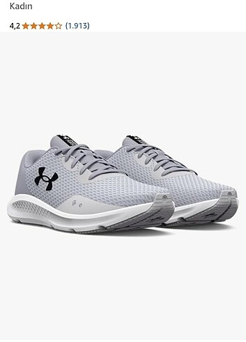 38 Beden gri Renk Under Armour UA W Charged Pursuit 3 Koşu Ayakkabısı Kadın