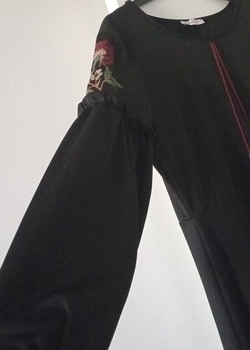 Diğer Püsküllü Siyah Uzun Gotik Kadın Elbise
