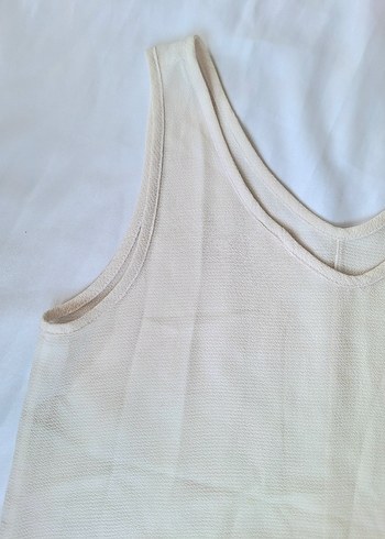 yazlık keten beyaz askılı - Görsel 4