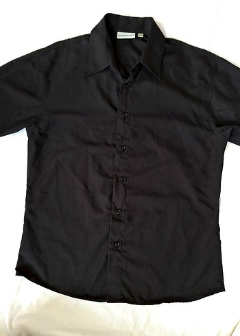 Siyah Kısa Kollu Erkek Gömlek - Görsel 3