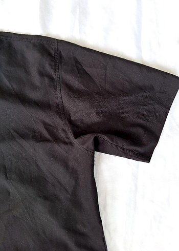 Siyah Kısa Kollu Erkek Gömlek - Görsel 7