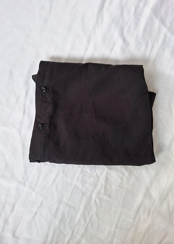 Siyah Kısa Kollu Erkek Gömlek - Görsel 8