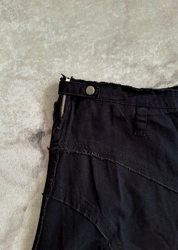 Collezione Siyah Midi Boy Keten Pilili Etek