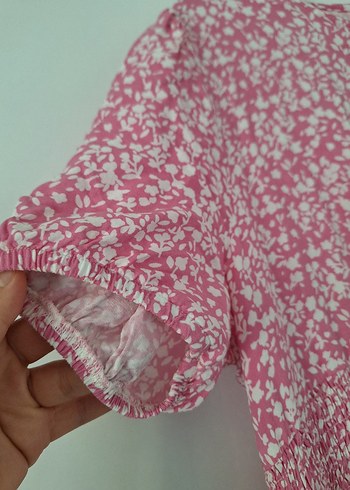 Pembe midi elbise - Görsel 3