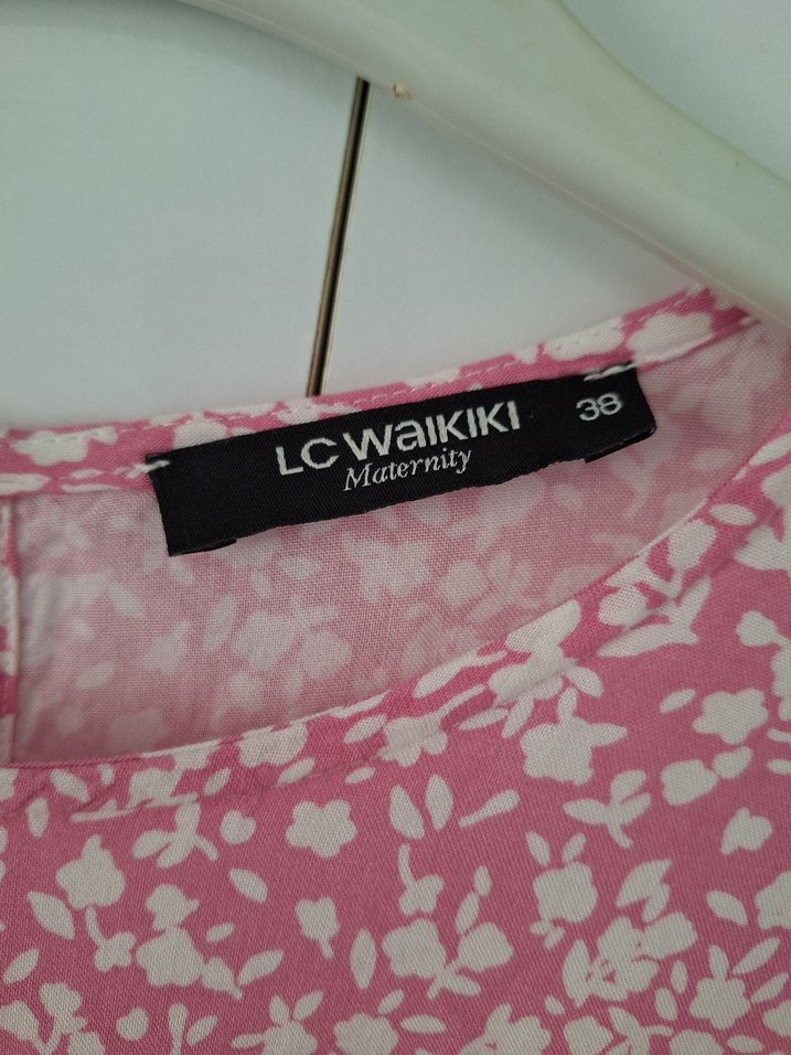 Pembe midi elbise - Görsel 2