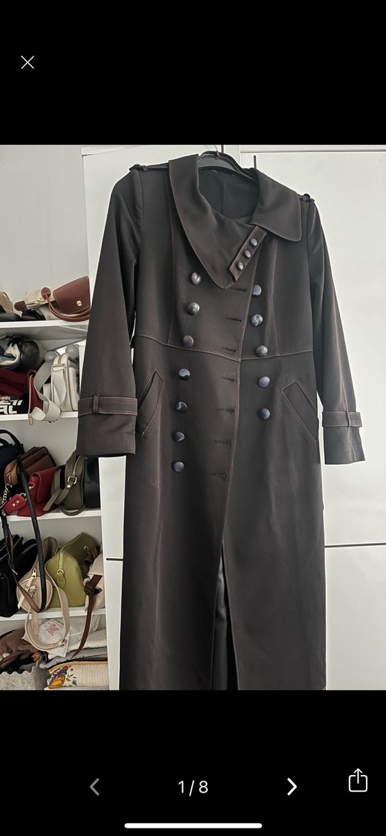 zuhre Kadın Siyah Trençkot - Görsel 2