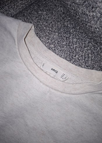 Mango Bej Kadın Sweatshirt Uzun Kollu Rahat Kesim - Görsel 4