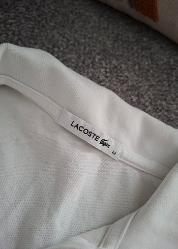 Lacoste Beyaz Düğmeli Polo Tişört orijinal - Görsel 3