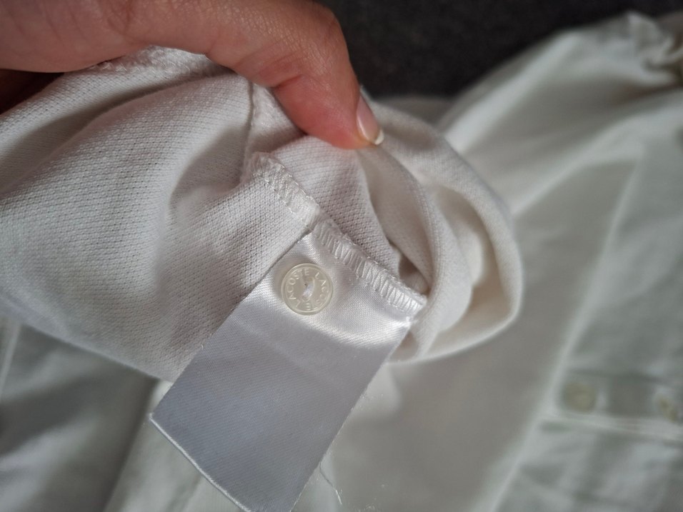 Lacoste Beyaz Düğmeli Polo Tişört orijinal - Görsel 4