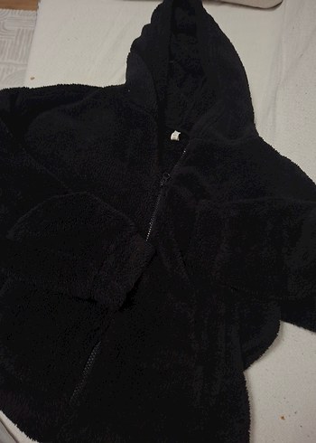 defacto Siyah Kapüşonlu Kürklü Rahat Kadın Ceket S/XS - Görsel 2