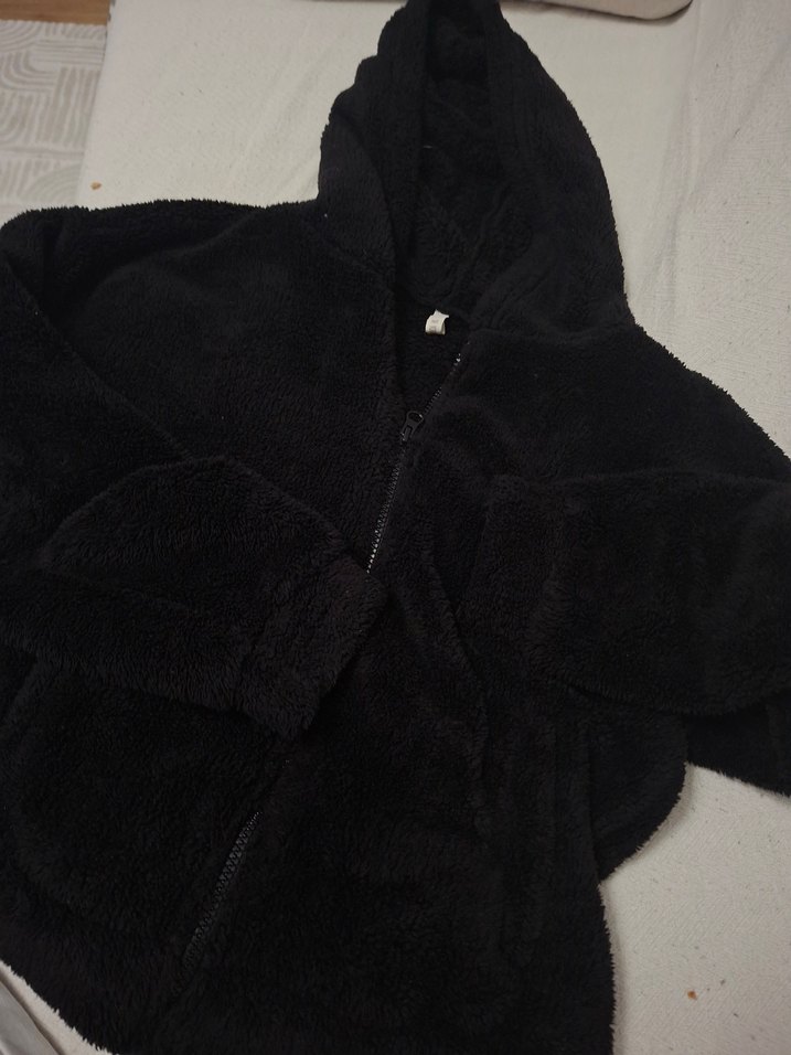 defacto Siyah Kapüşonlu Kürklü Rahat Kadın Ceket S/XS - Görsel 2