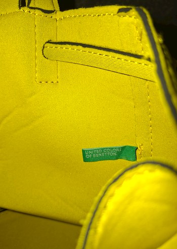 united colors of benetton  Sarı Süet Kadın Omuz Çantası - Görsel 7