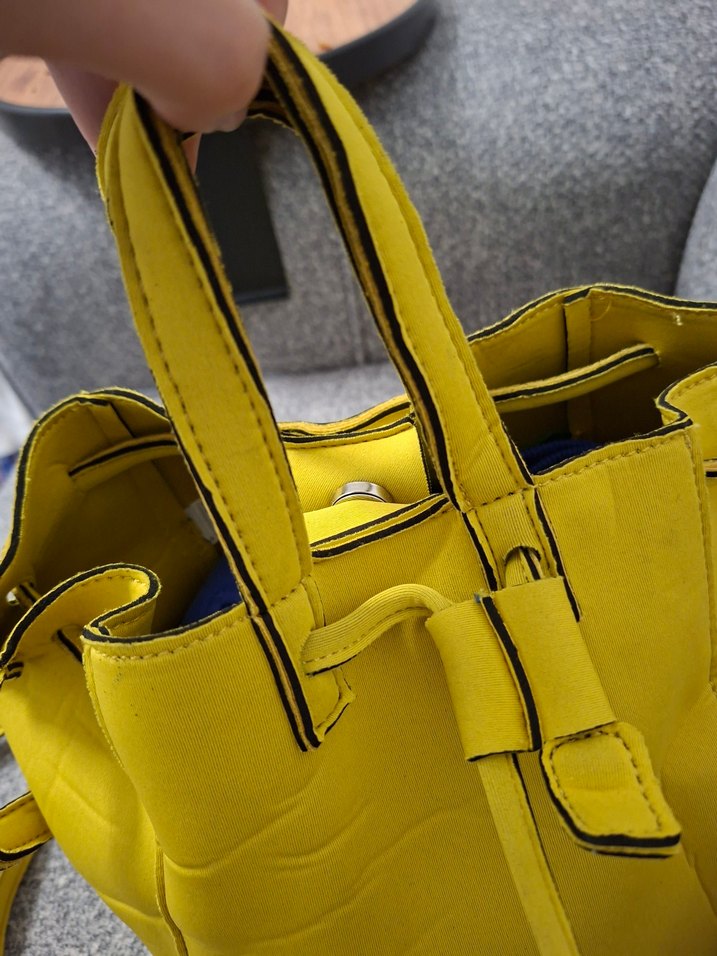 united colors of benetton  Sarı Süet Kadın Omuz Çantası - Görsel 4
