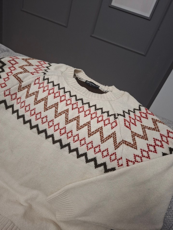 LC Waikiki Hamile Desenli Uzun Kollu Triko Kazak - Görsel 5