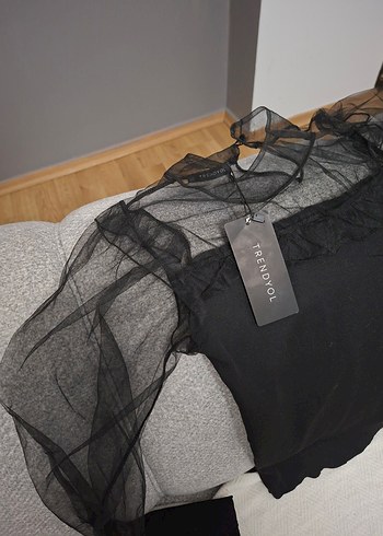 Gösterişli Siyah Deri Mini Bluz - Görsel 6