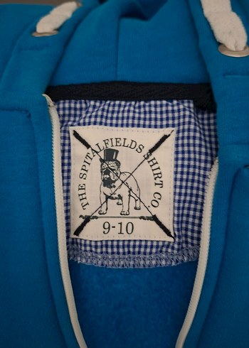 The spitalfield Erkek Çocuk Kapüşonlu Fermuarlı Mavi Sweatshirt - Görsel 3