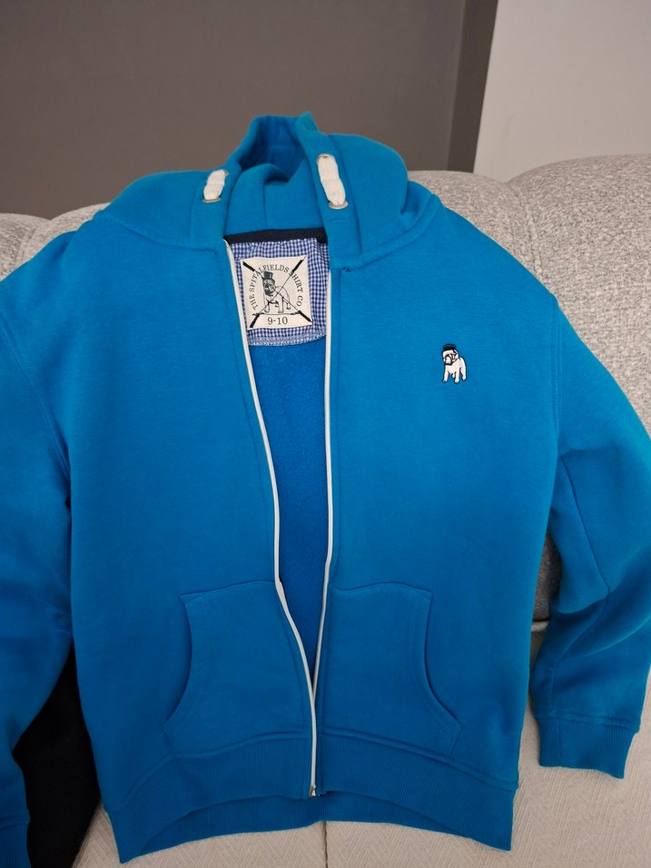 The spitalfield Erkek Çocuk Kapüşonlu Fermuarlı Mavi Sweatshirt - Görsel 2