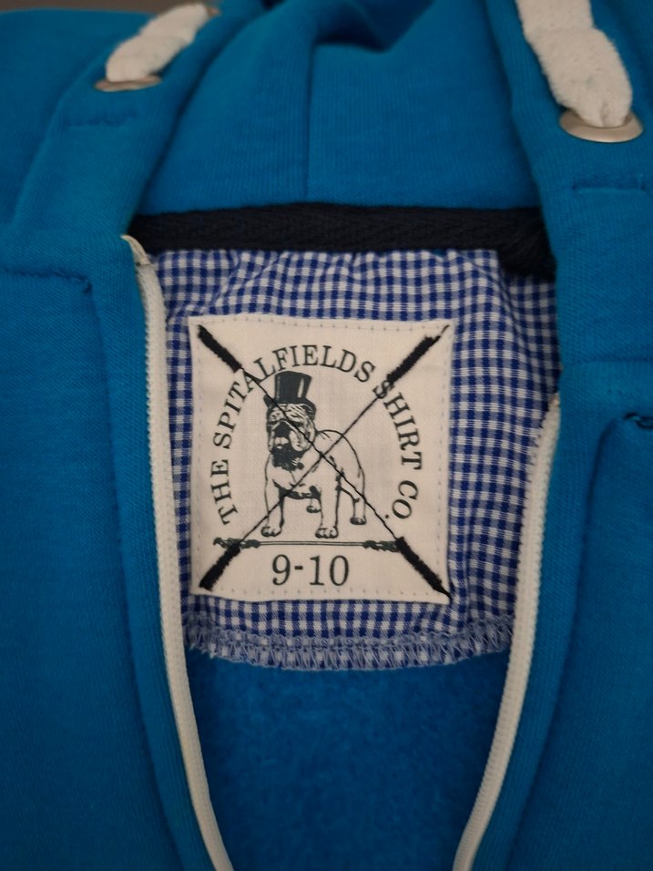 The spitalfield Erkek Çocuk Kapüşonlu Fermuarlı Mavi Sweatshirt - Görsel 3