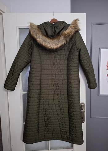 Kadın Gri Uzun Kış Montu - Görsel 6