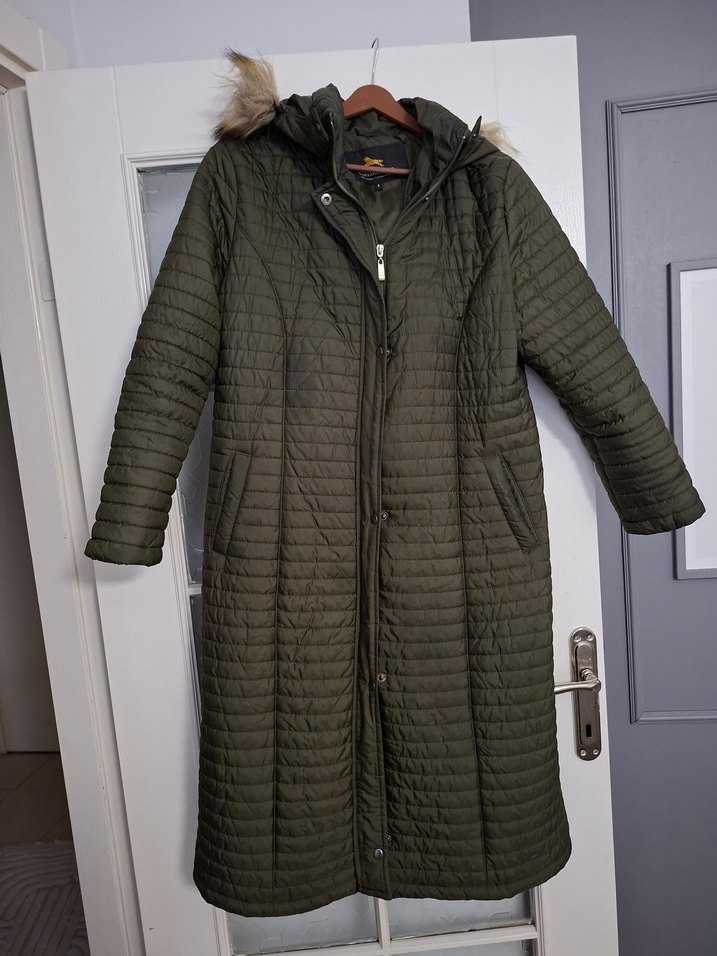 Kadın Gri Uzun Kış Montu - Görsel 2