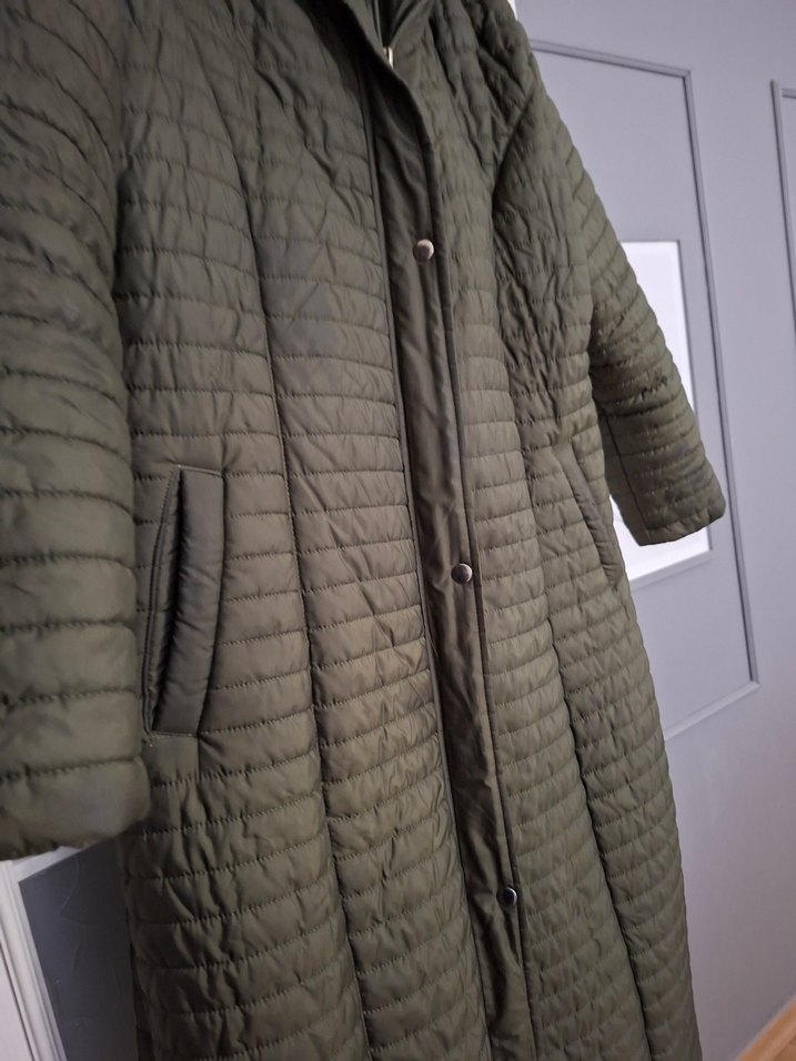 Kadın Gri Uzun Kış Montu - Görsel 3