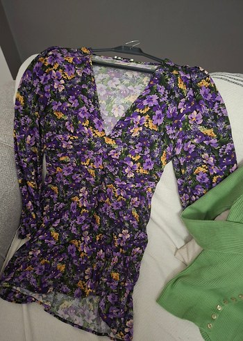 Pull & bear dress + Mor V Yaka 2'li set - Görsel 4