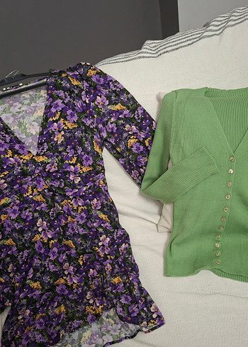 Pull & bear dress + Mor V Yaka 2'li set - Görsel 5