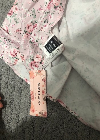 Sheinside Pembe Çiçekli Midi Bohem Elbise