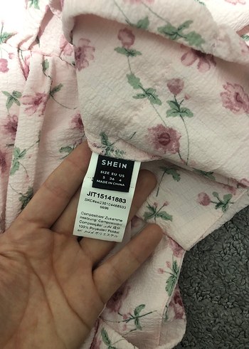 Sheinside Pembe Çiçekli Midi Fırfırlı Kadın Etek